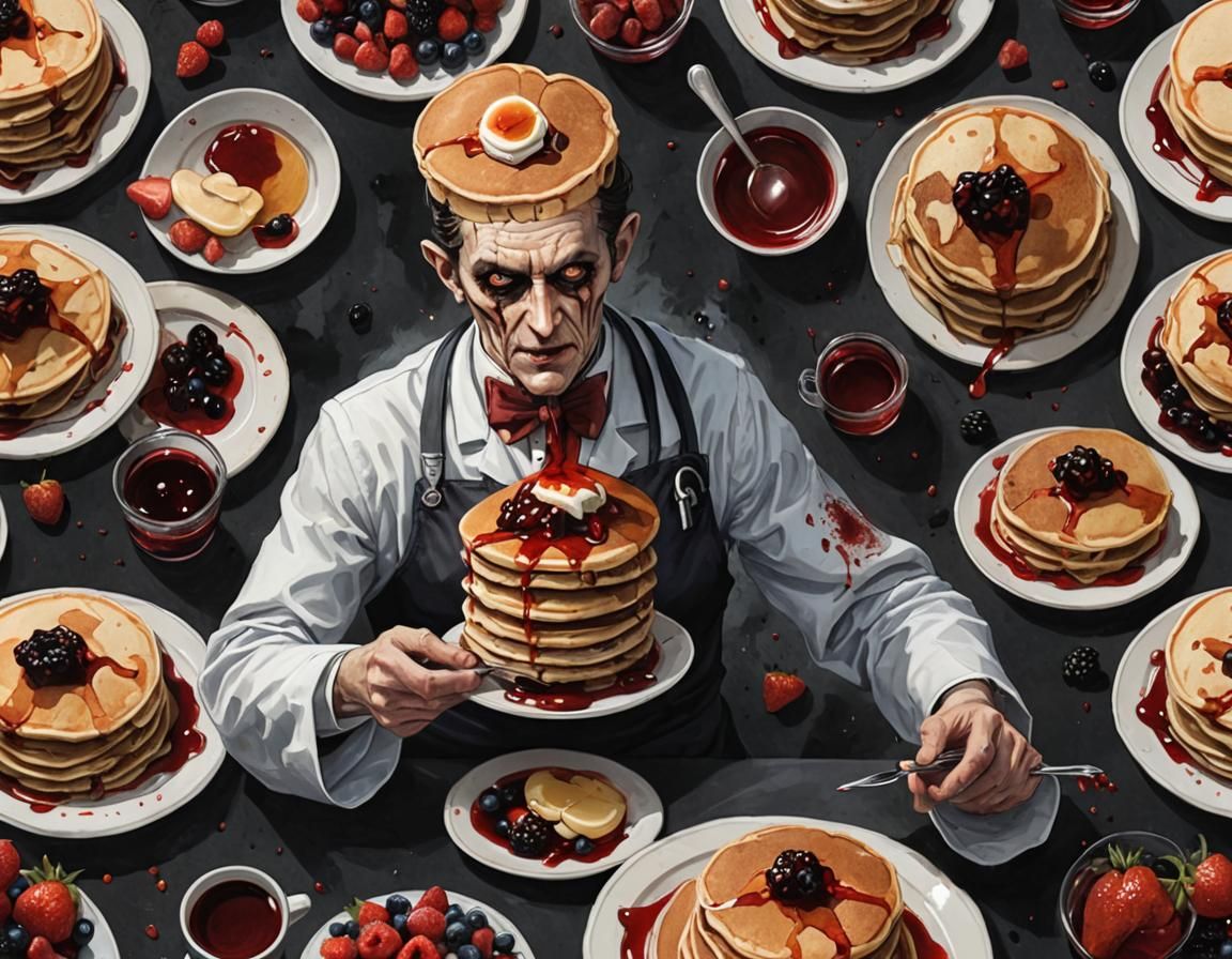 Grimdark Horror Fantasy Pancakes Stack