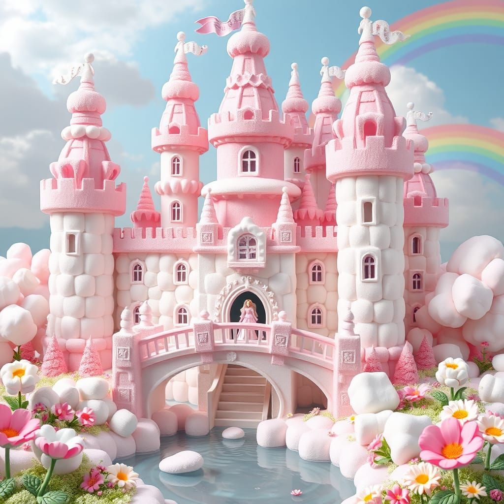 Marshmallow Castle in Marshmallowpunk Style