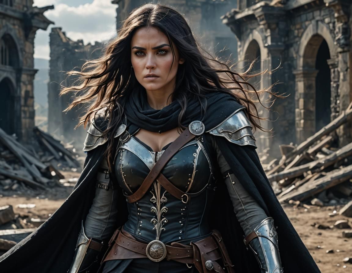 Rogue Warrior in Wasteland, Matte Painting Portrait