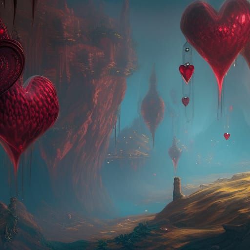 Fantastical Valentine Hearts Concept Art