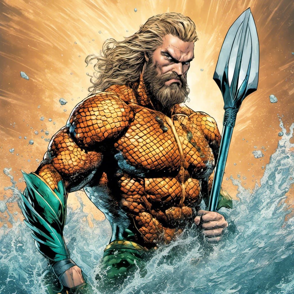 Menacing Aquaman in Hyperrealistic Digital Art