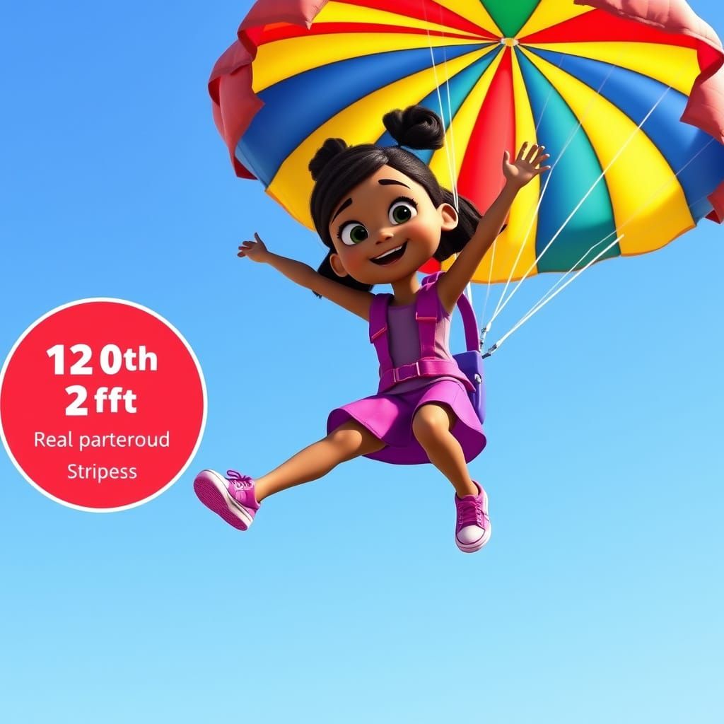 Girl with Parachute in Nick Jr. 3D Style