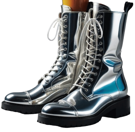 Surrealism in Silver Boots: Ethereal, Dreamlike Scene