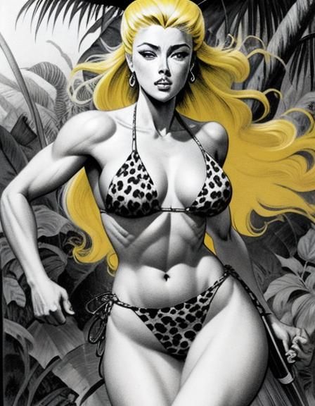 Amber Heard in the jungle