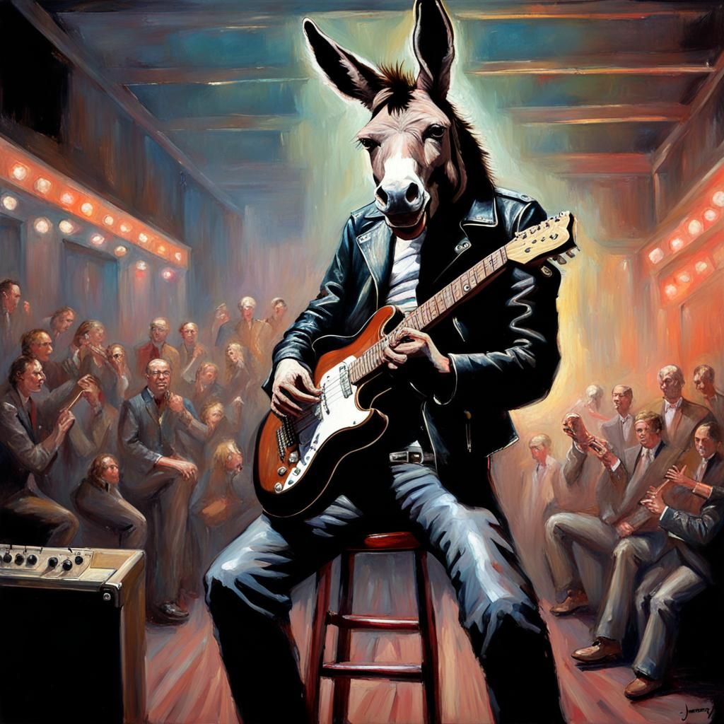 Donkey Rocks Nightclub in Gurney-Style Oil Painting