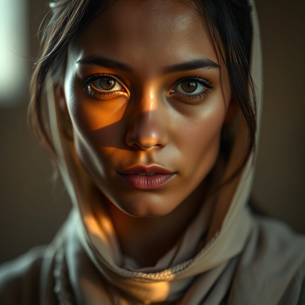 Cinematic Portrait with Soft Light and Deep Emotion
