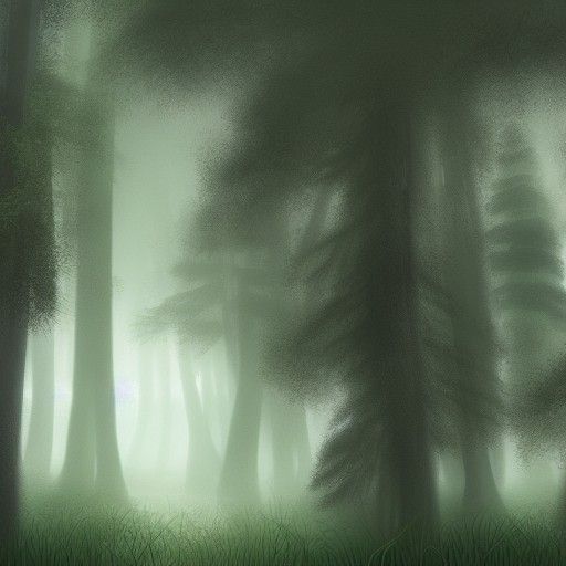 Ethereal Misty Forest Matte Painting