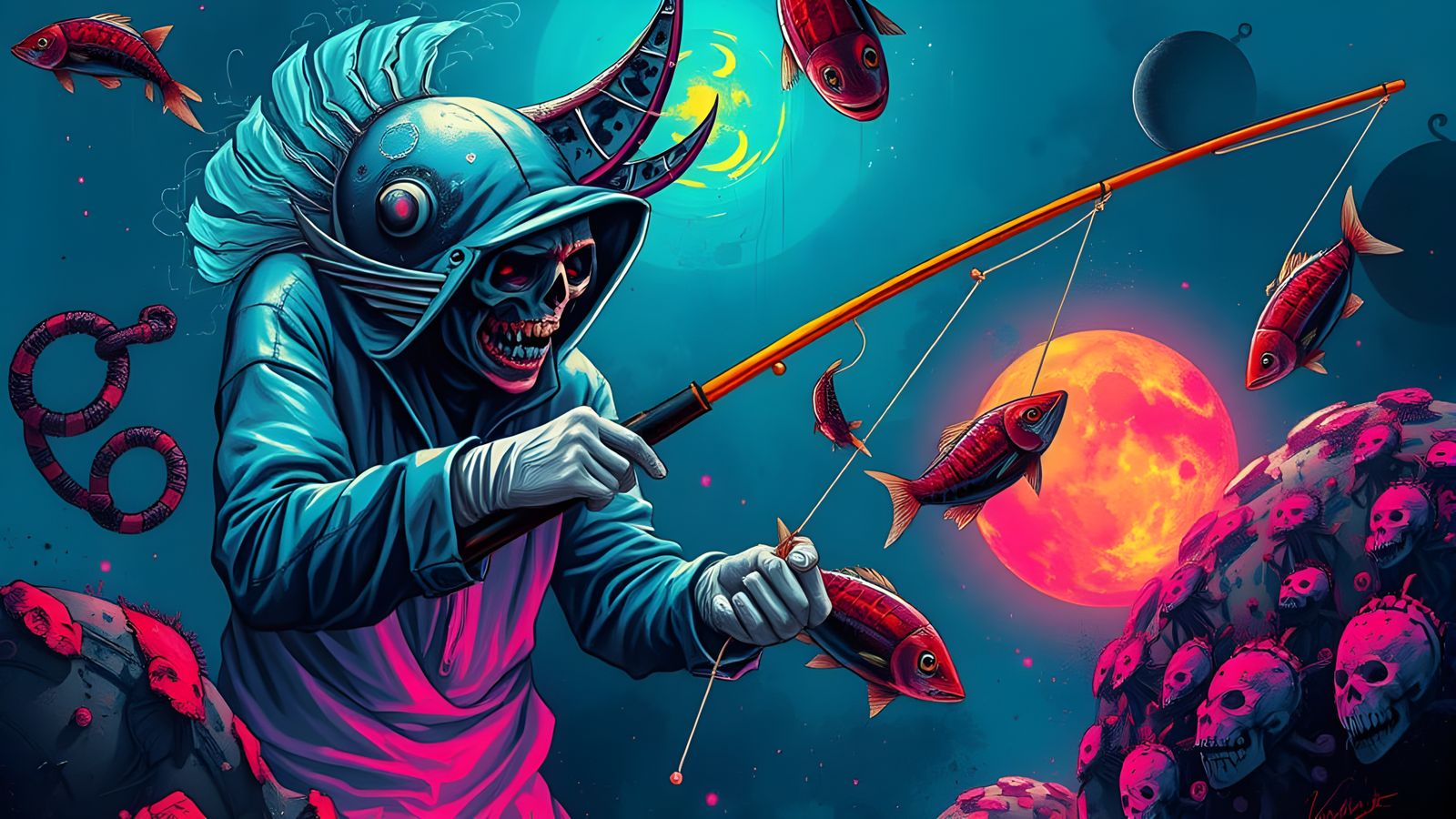 Psychic Fishing for Soul Suckers in Graffiti Art