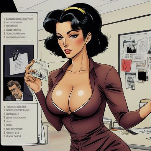 Sensual Comic Illustration in Manara Style