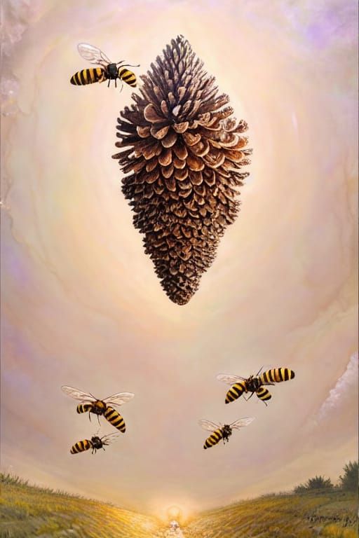 Honey Pinecone in Detailed Comic Book Art Style