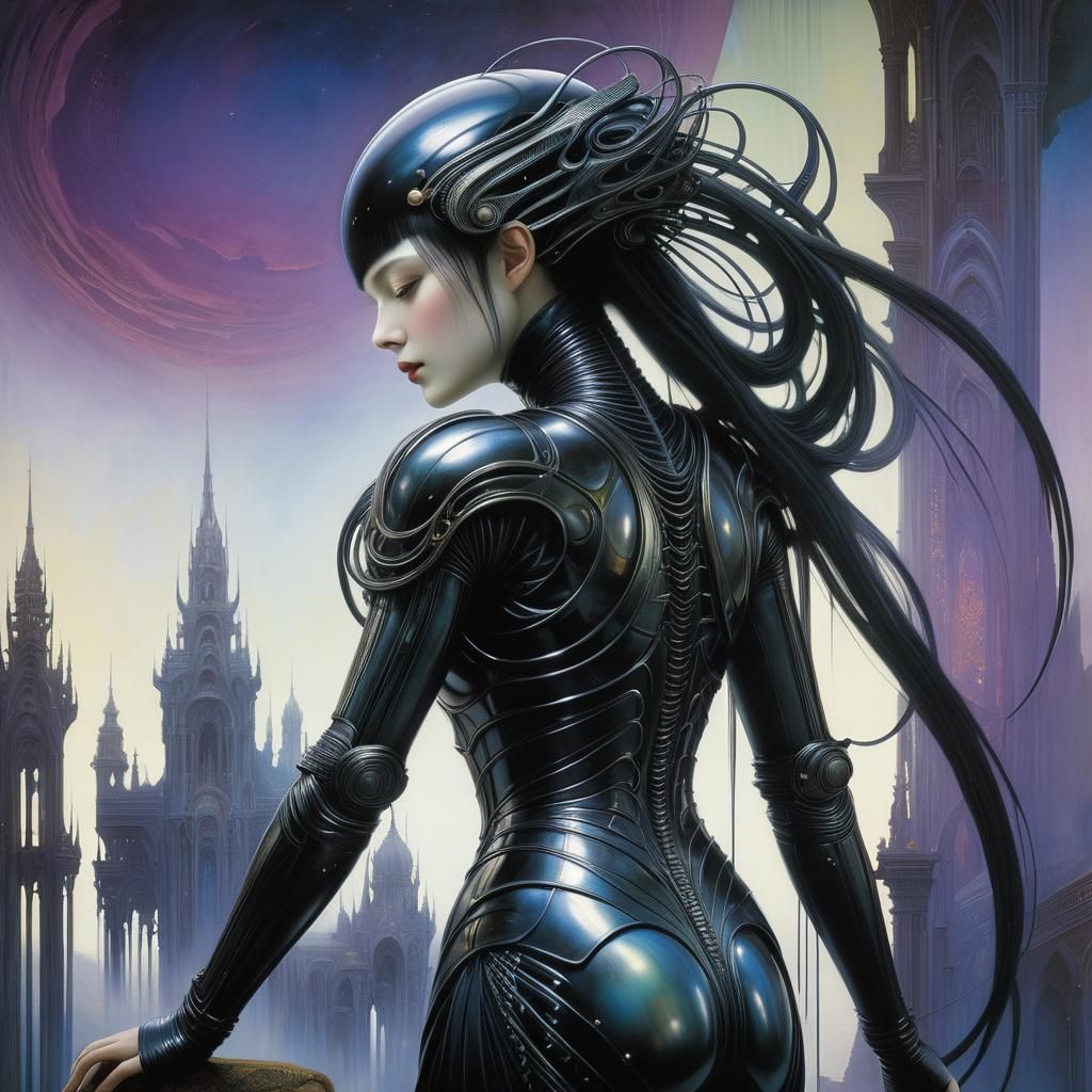 The Last Empress: Surrealist Art Nouveau Portrait