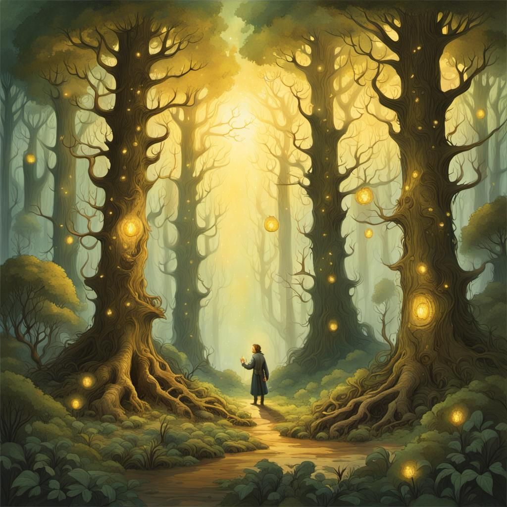 Braken in Mystical Forest: Fantasy Landscape