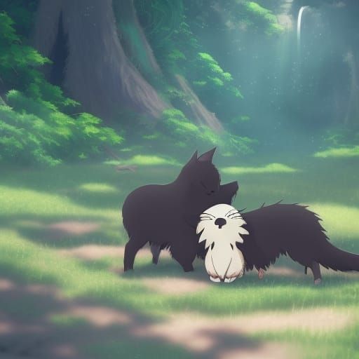 Cute Baby Animals in Studio Ghibli Style