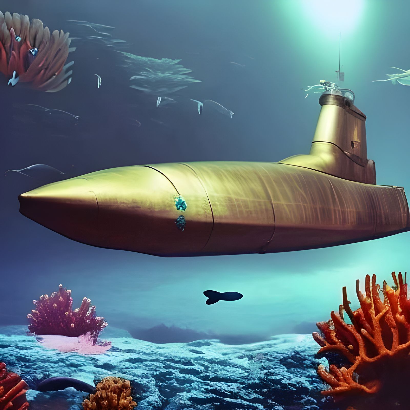 Submarine Portrait in Detailed Digital Painting