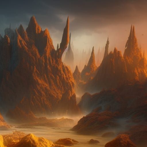 Detailed Matte Painting of a Fantastical Dog