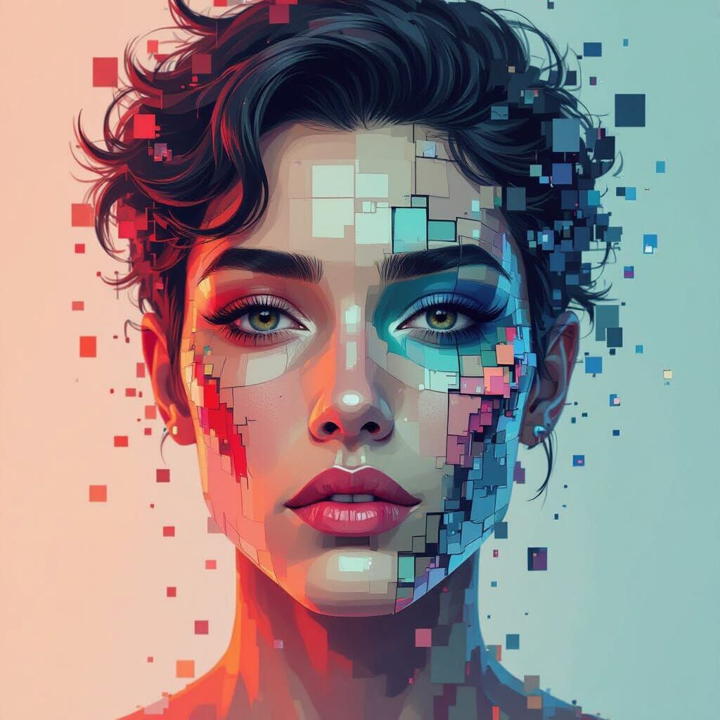 Fragmented Face in Multiple Styles: Digital Avatar