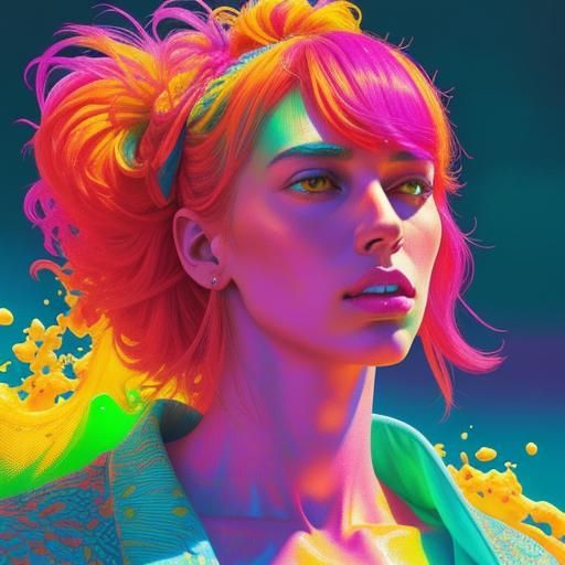 Hyperdetailed Woman with Unusual Proportions