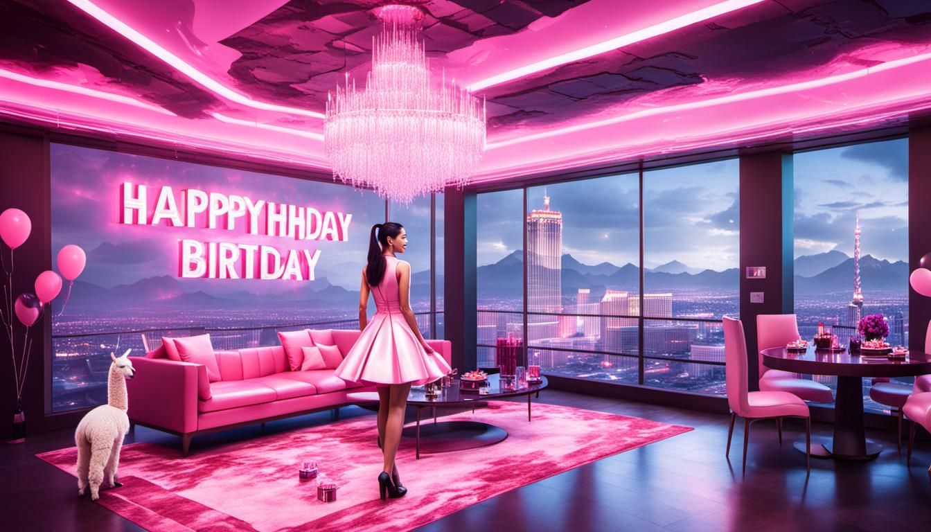 Happy Birthday Card in Future Las Vegas