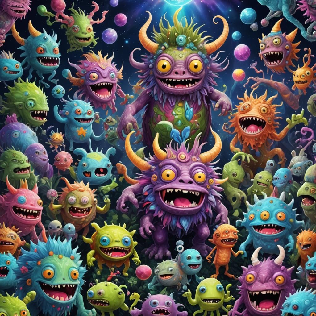 My Singing Monsters: Holographic Cosmic Illustration