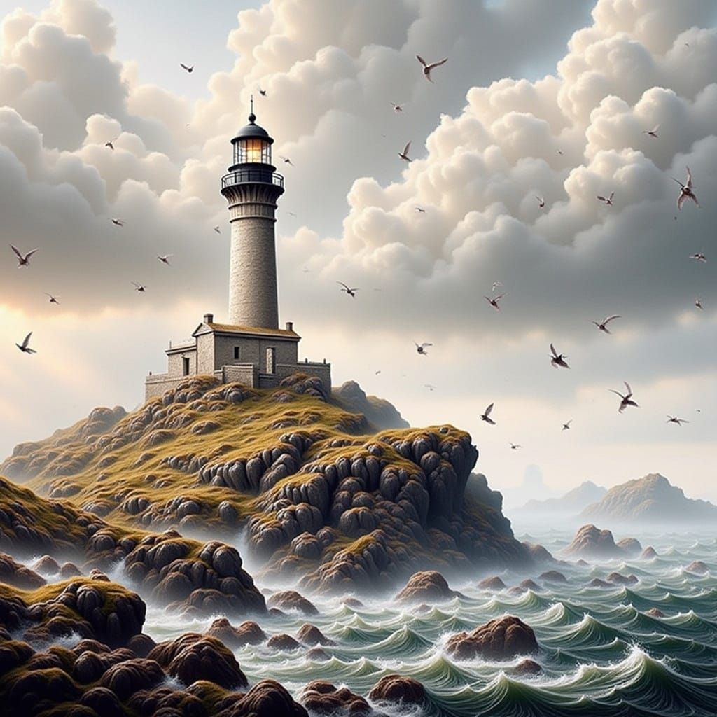 Stormy Coast Lighthouse Resilience