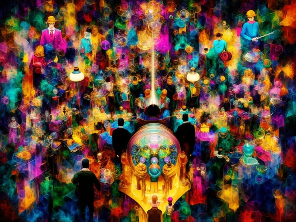 1920s Jazz Club Through a Kaleidoscope in Psychedelic Pop Ar...