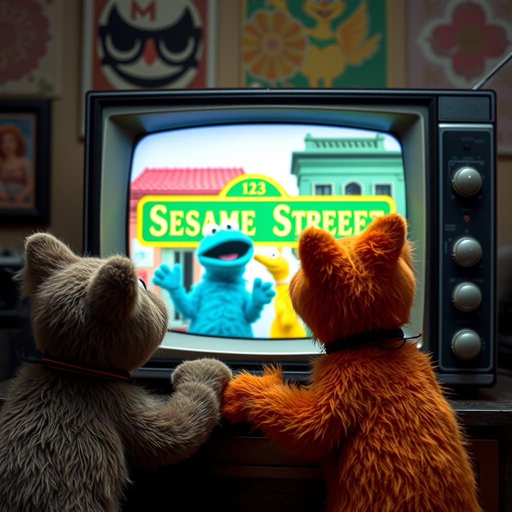 Gen X Muppet Cats Watch Sesame Street