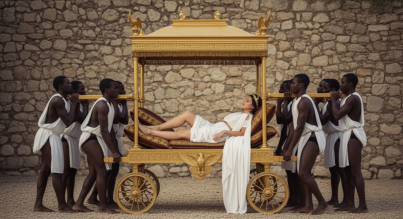 Roman Empress on Imperial Litter, Leibovitz Style