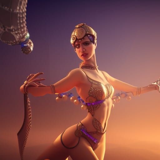 Futuristic Art Nouveau Sci-Fi Belly Dance