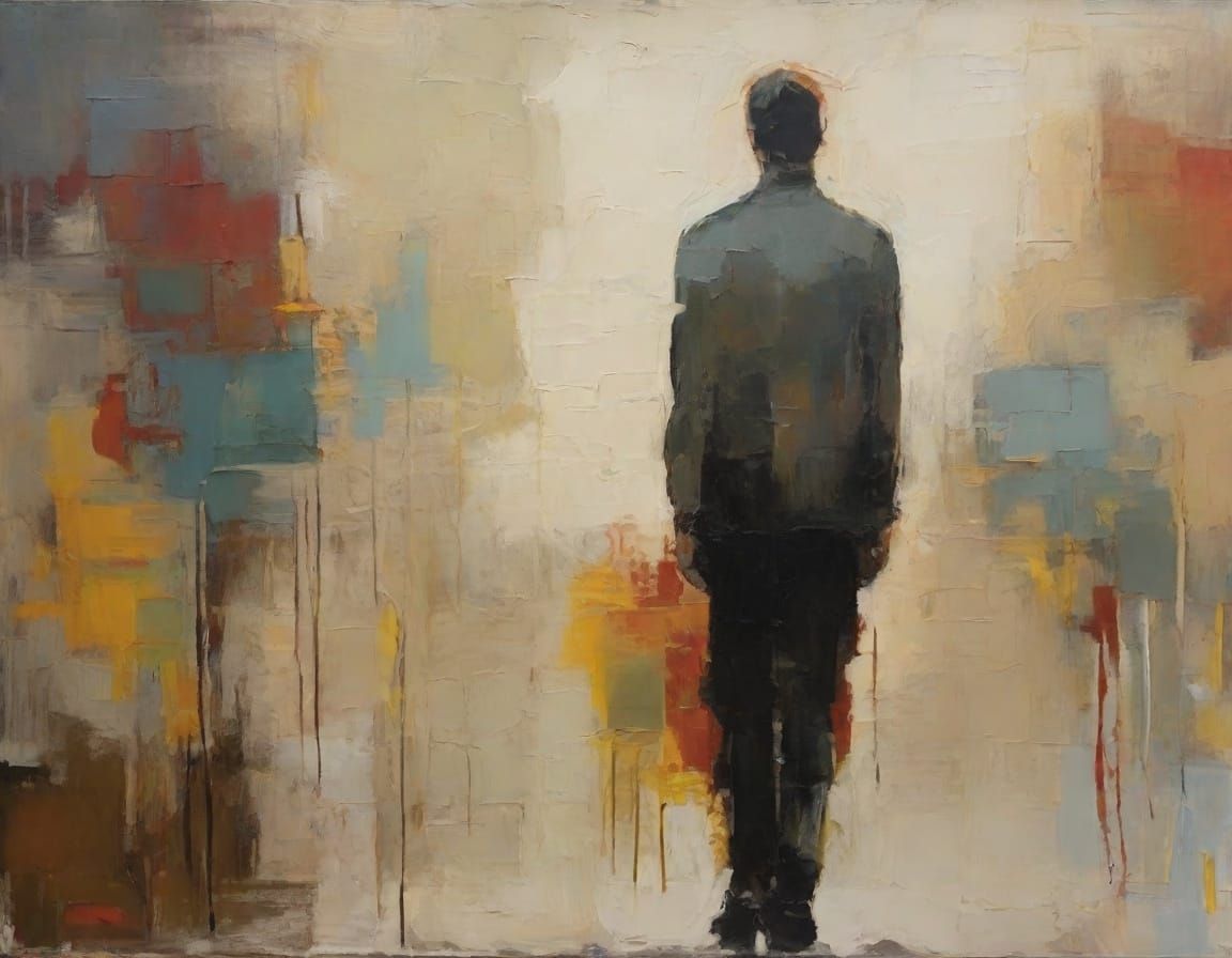 Gerhard Richter-Inspired Impressionist Oil Painting