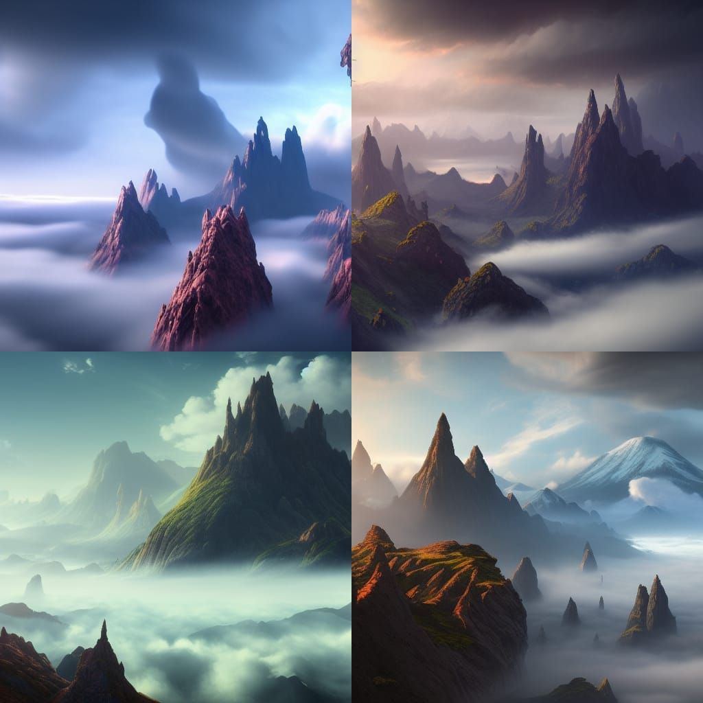 Ireland Floating in Sky: Fantasy Concept Art