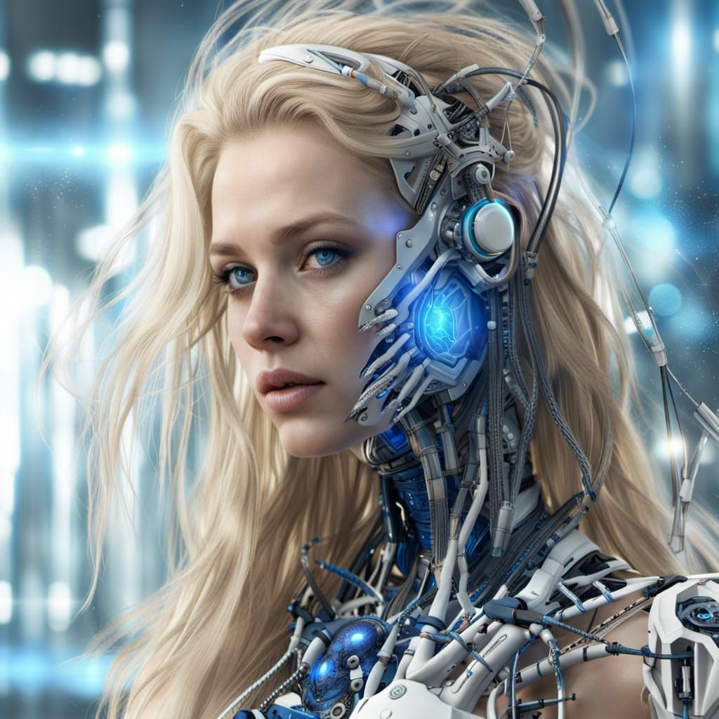 Woman-Machine Hybrid in Detailed Exoskeleton