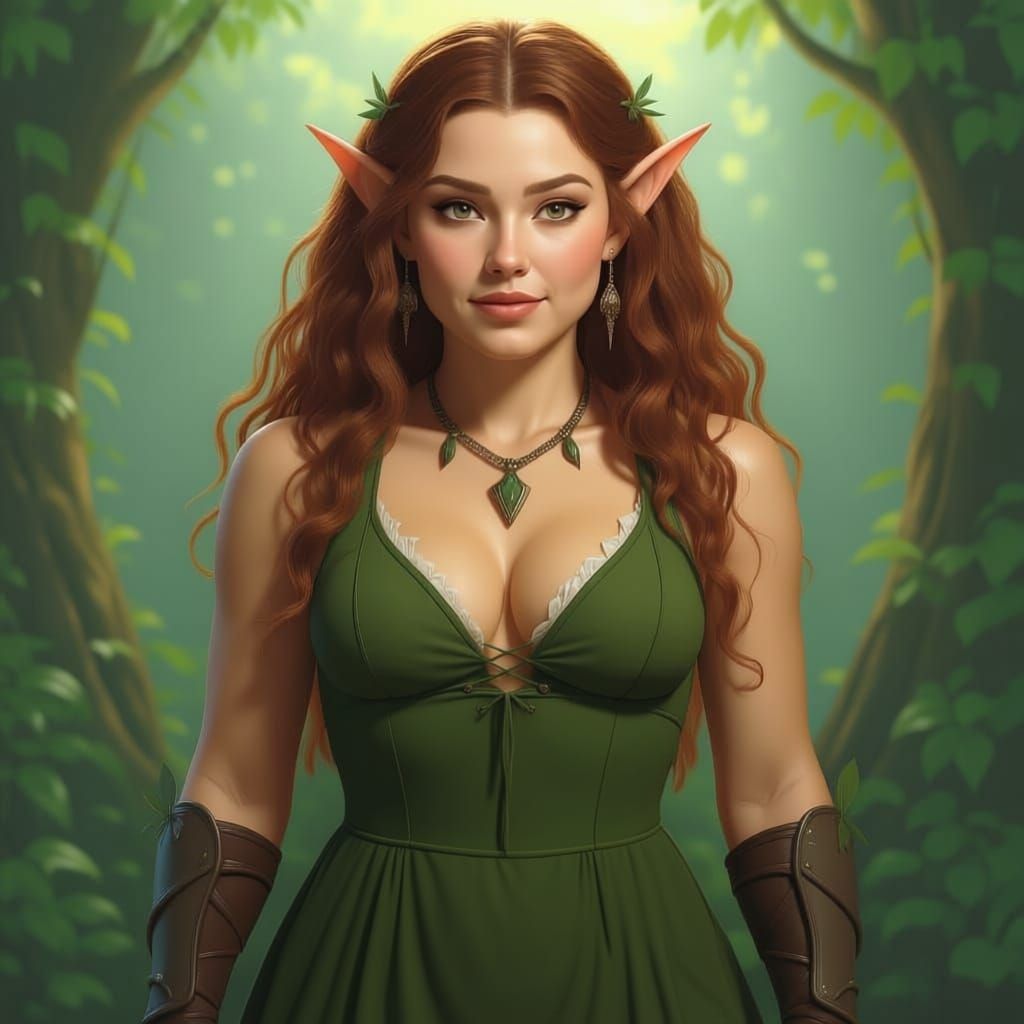 D&D Half-Elf Druid Xio Star Realistic Fantasy Art
