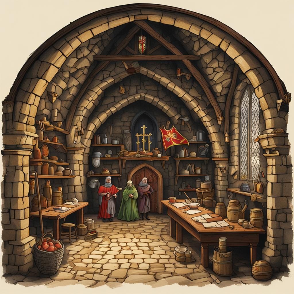 Monty Python Inspired Medieval Scene