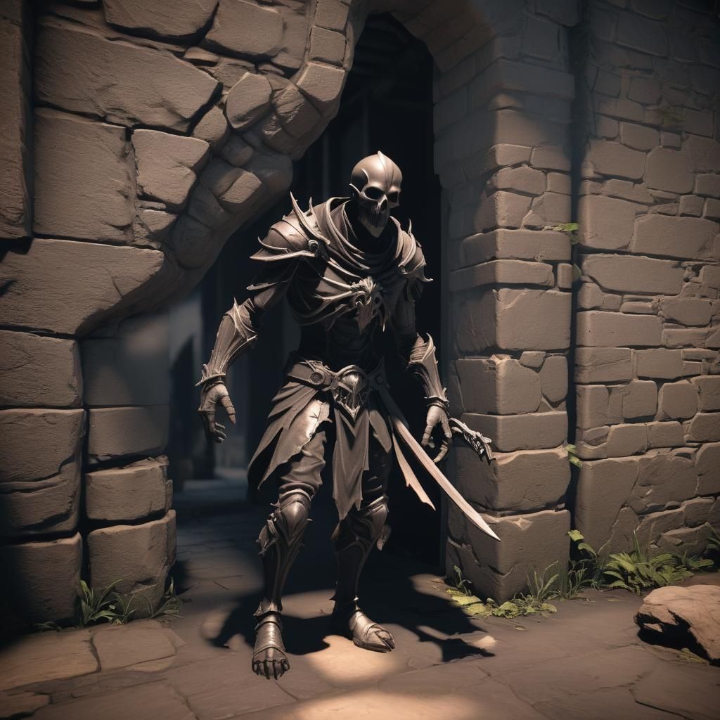 Grimdark Scene in 3D Shading