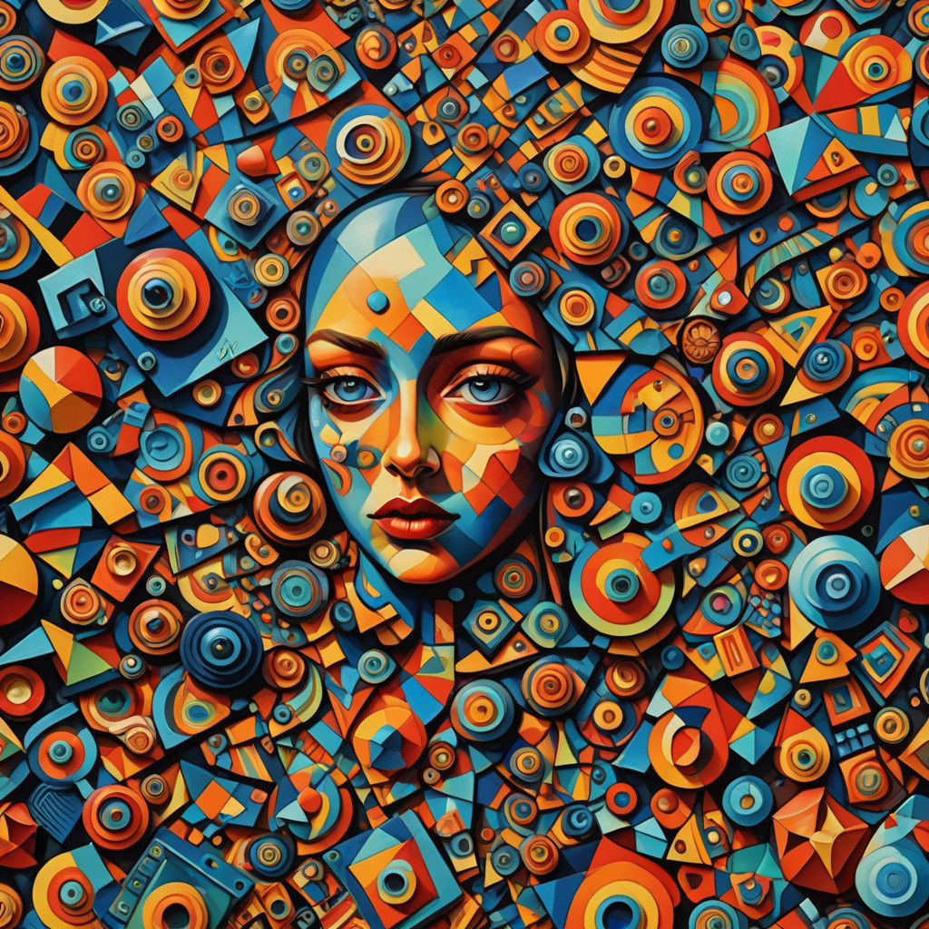 Hyperrealistic Faces in Psychedelic Surrealism