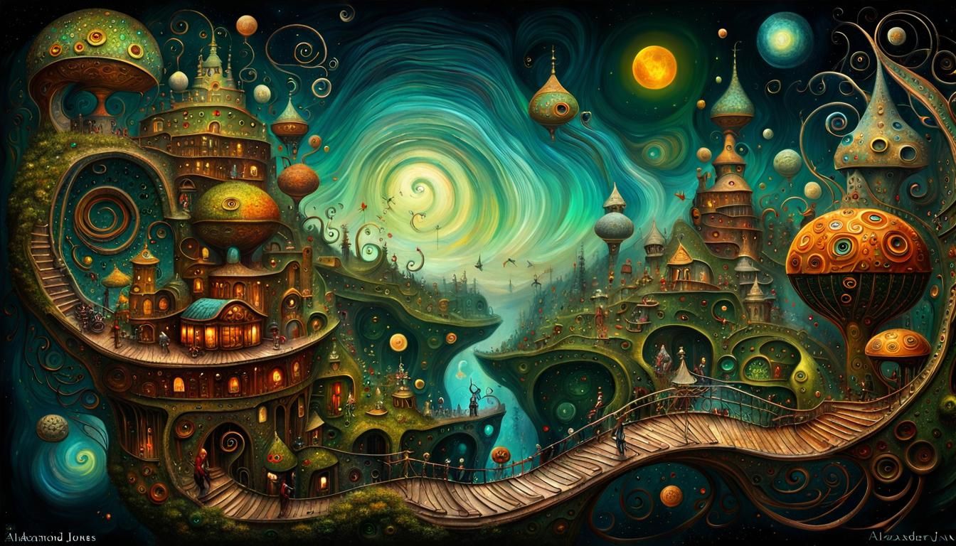 Dream Planet in Arabesque Style, Neo-Mosaic