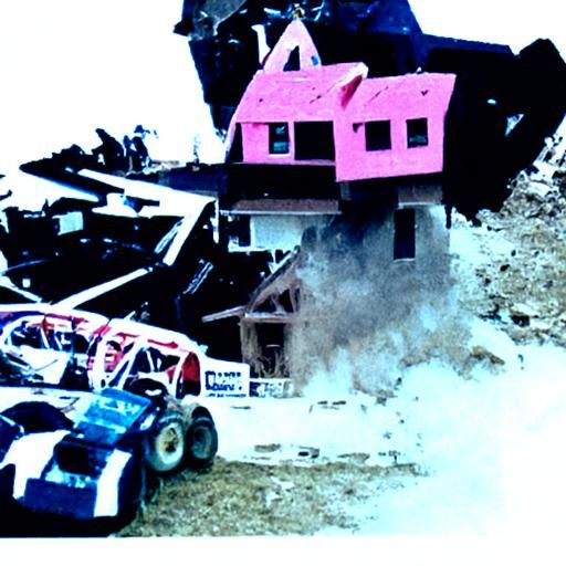 House Demolition Derby on Racetrack