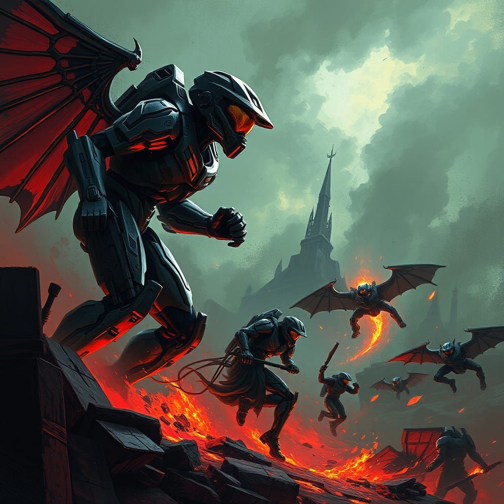 Chaos, Halo, and Ashes in Abstract Art