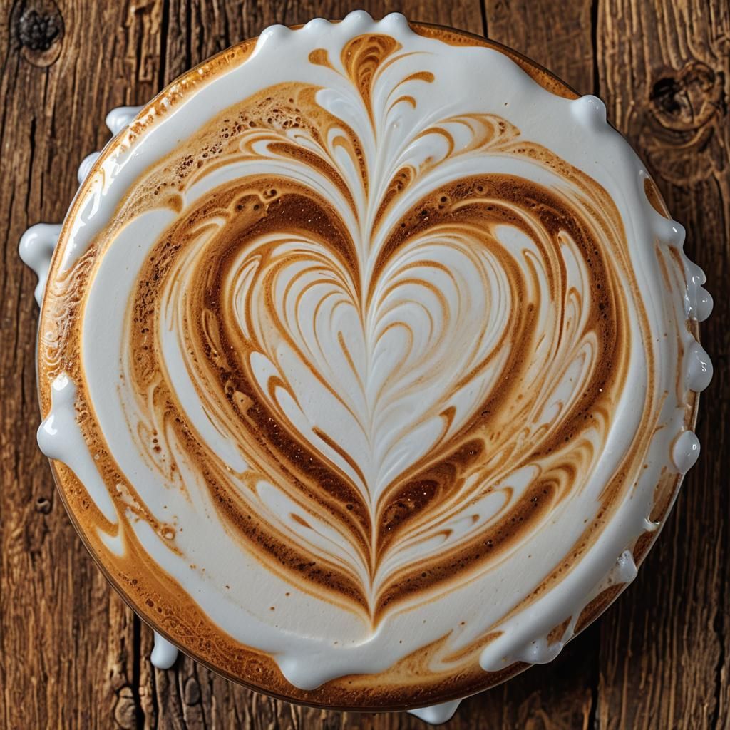 Heart Latte: Macro Photography Food Art
