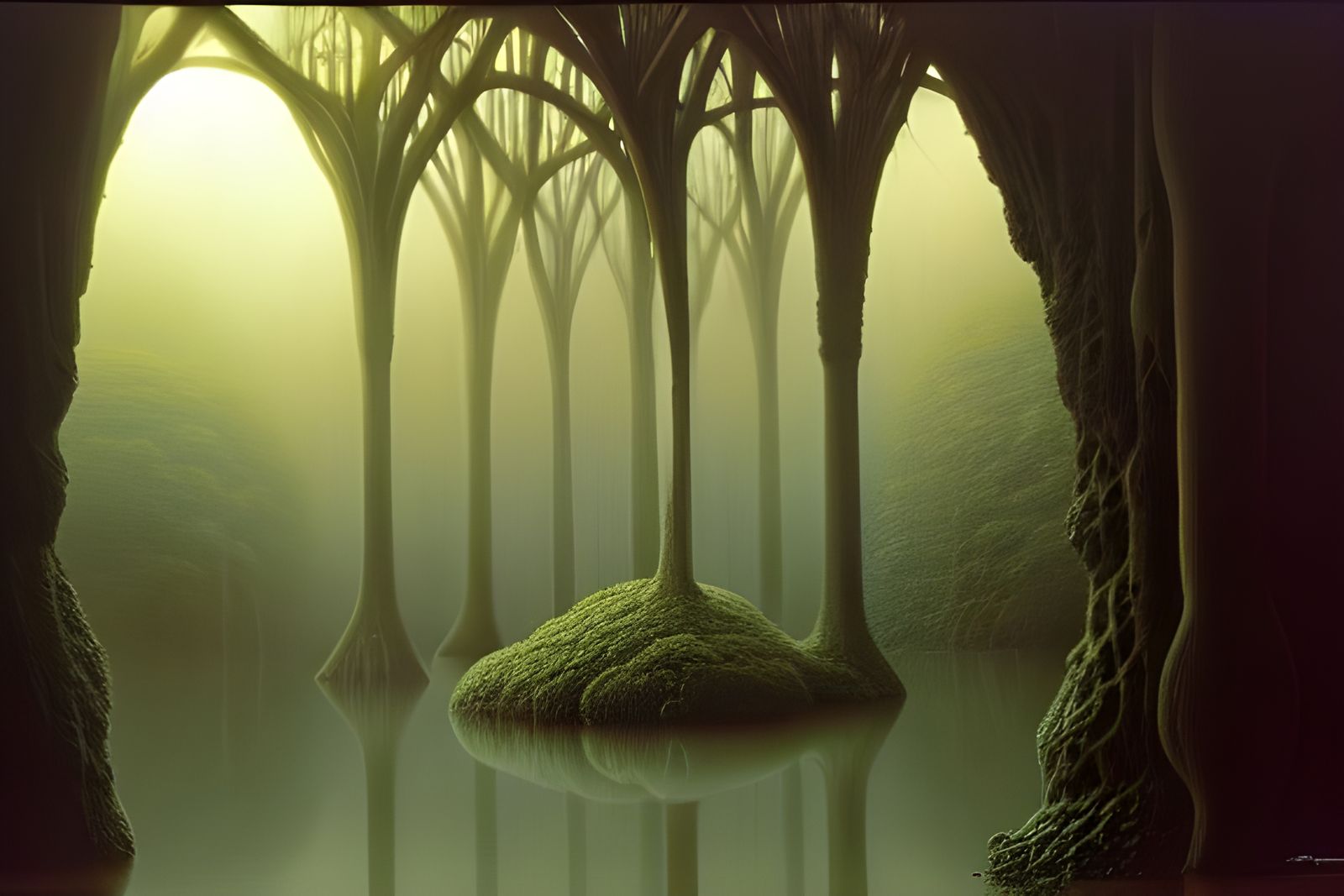 Surreal Sandstone Arches in Flooded Forest