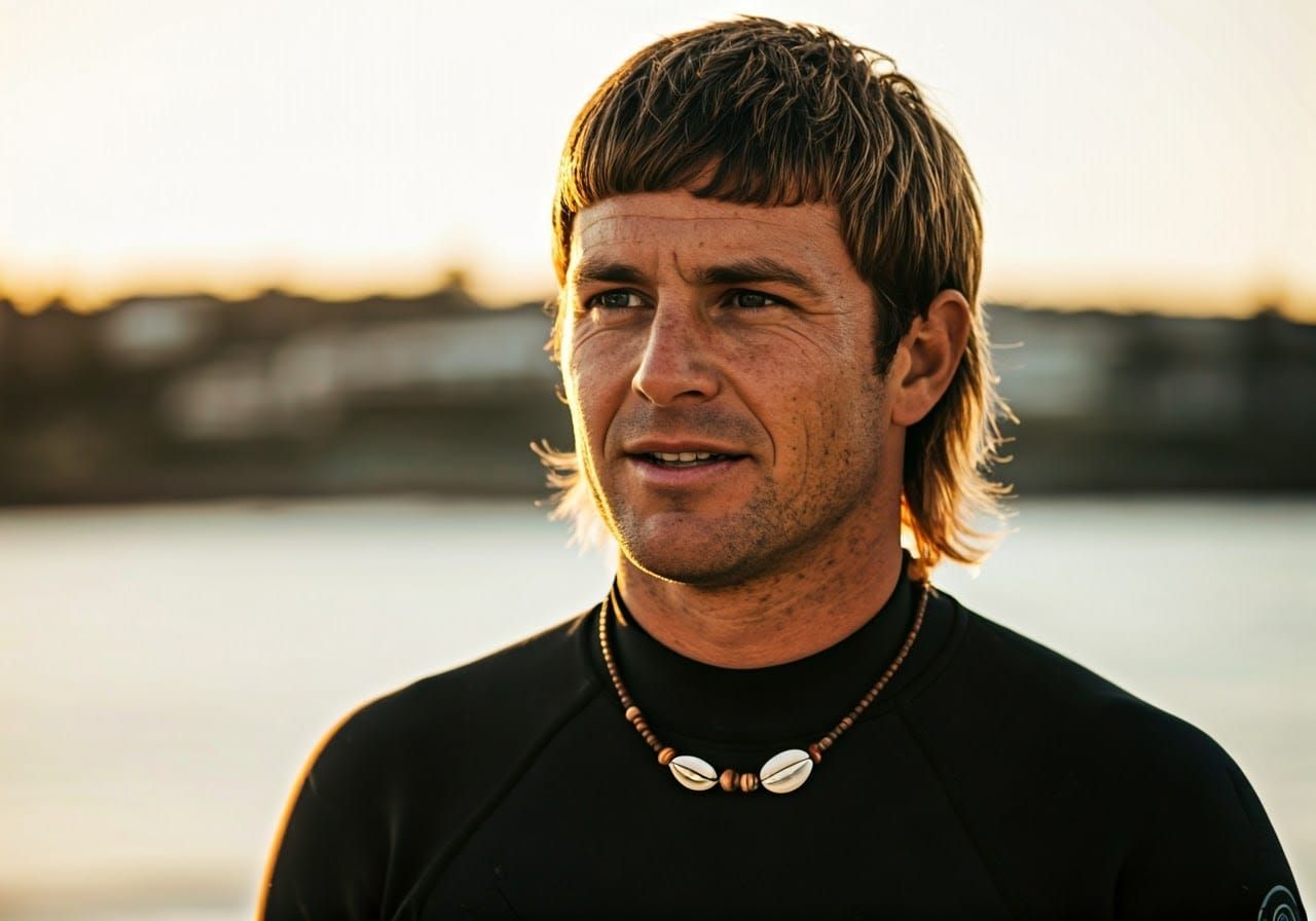 Aussie Surfer Rides the Golden Hour at Bondi Beach