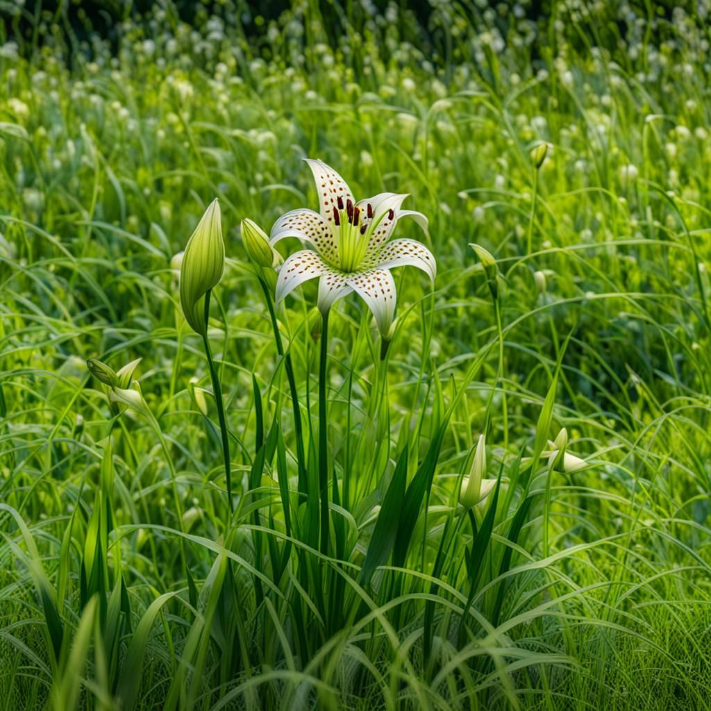 Checkered Lily in a Chessboard Meadow