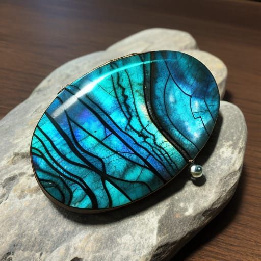 Vibrant Aboriginal Artistic Abalone Shell in Nature