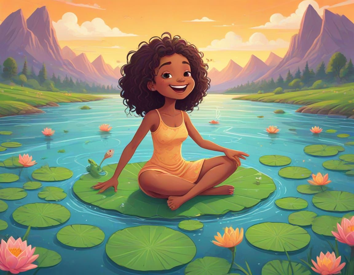 Whimsical Cartoon Portrait in 2D Style