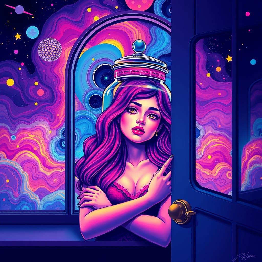 Enigmatic Woman in a Dreamlike State