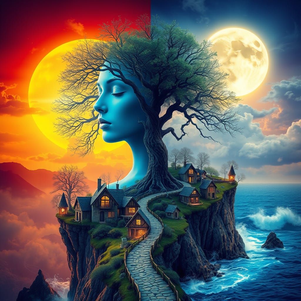 “ Surreal Tree Artwork featuring a fantastical landscape nc “ (LEO-FlowState-1.5 UpScale)
Surreal digital artwork featur...