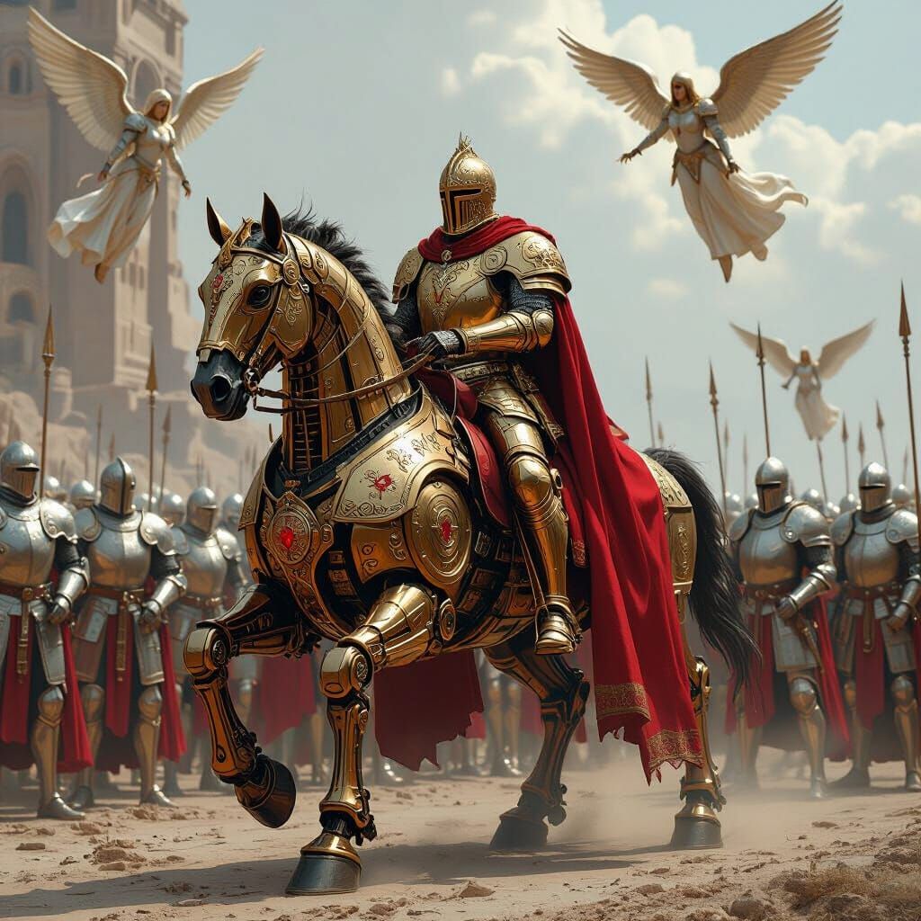 King Richard Leading Knights and Angels