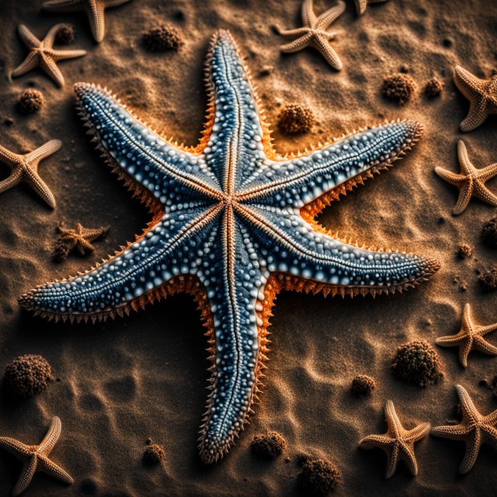 Hyperrealistic Starfish in High Definition