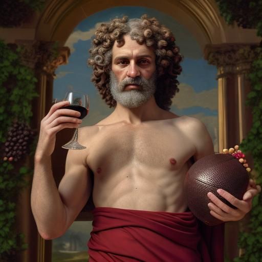 Roman God Football Victory in Renaissance Style