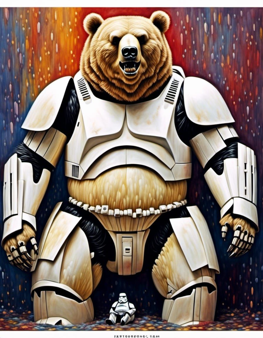 Enthusiastic Bear Stormtrooper Portrait